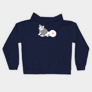 Farting Siberian Husky Puppy Kids Hoodie